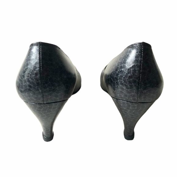 Salvatore Ferragamo Loredana Pump Black Gray 9 VTG - Picture 9 of 15